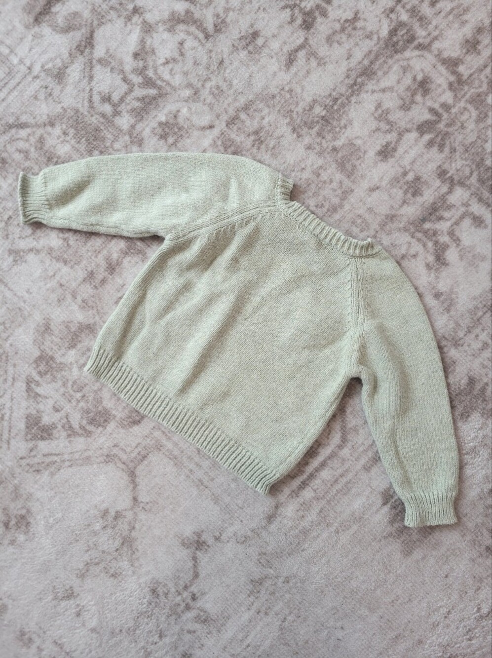 Rabbit + Bear Baby 3-6M Organic Cotton Sweater Light Green Cottagecore - Picture 5 of 5